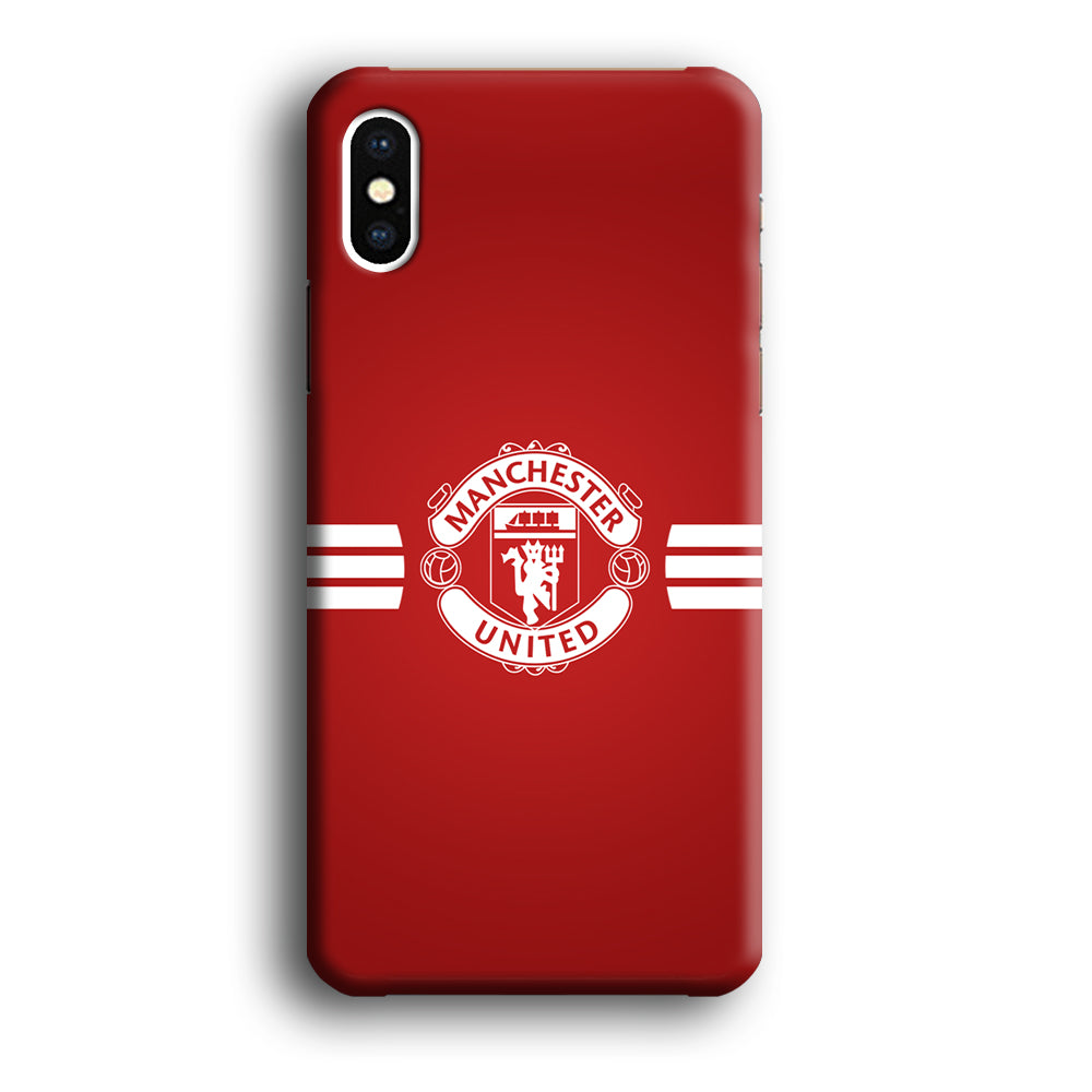 Manchester United White Center Line iPhone X Case