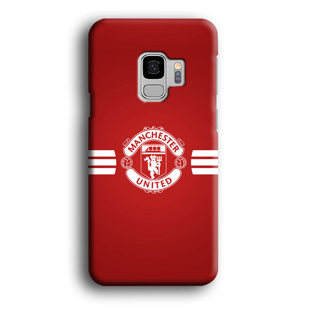 Manchester United White Center Line Samsung Galaxy S9 Case