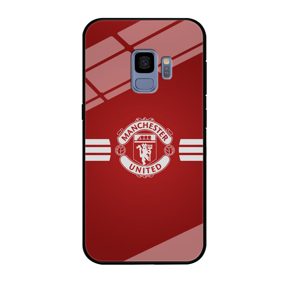 Manchester United White Center Line Samsung Galaxy S9 Case