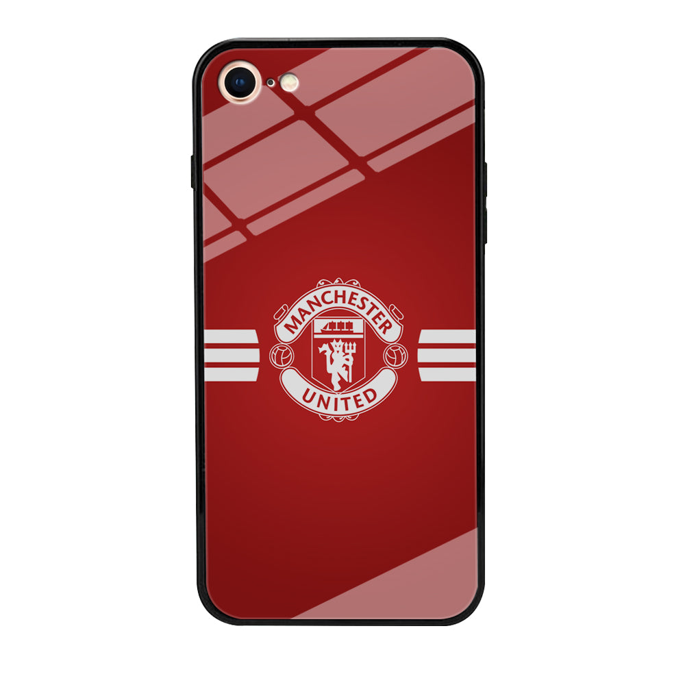 Manchester United White Center Line iPhone 8 Case