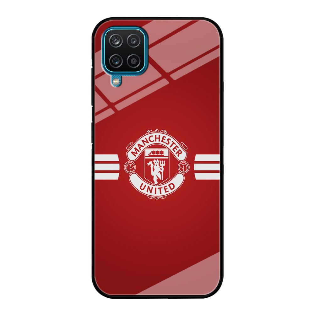 Manchester United White Center Line Samsung Galaxy A12 Case