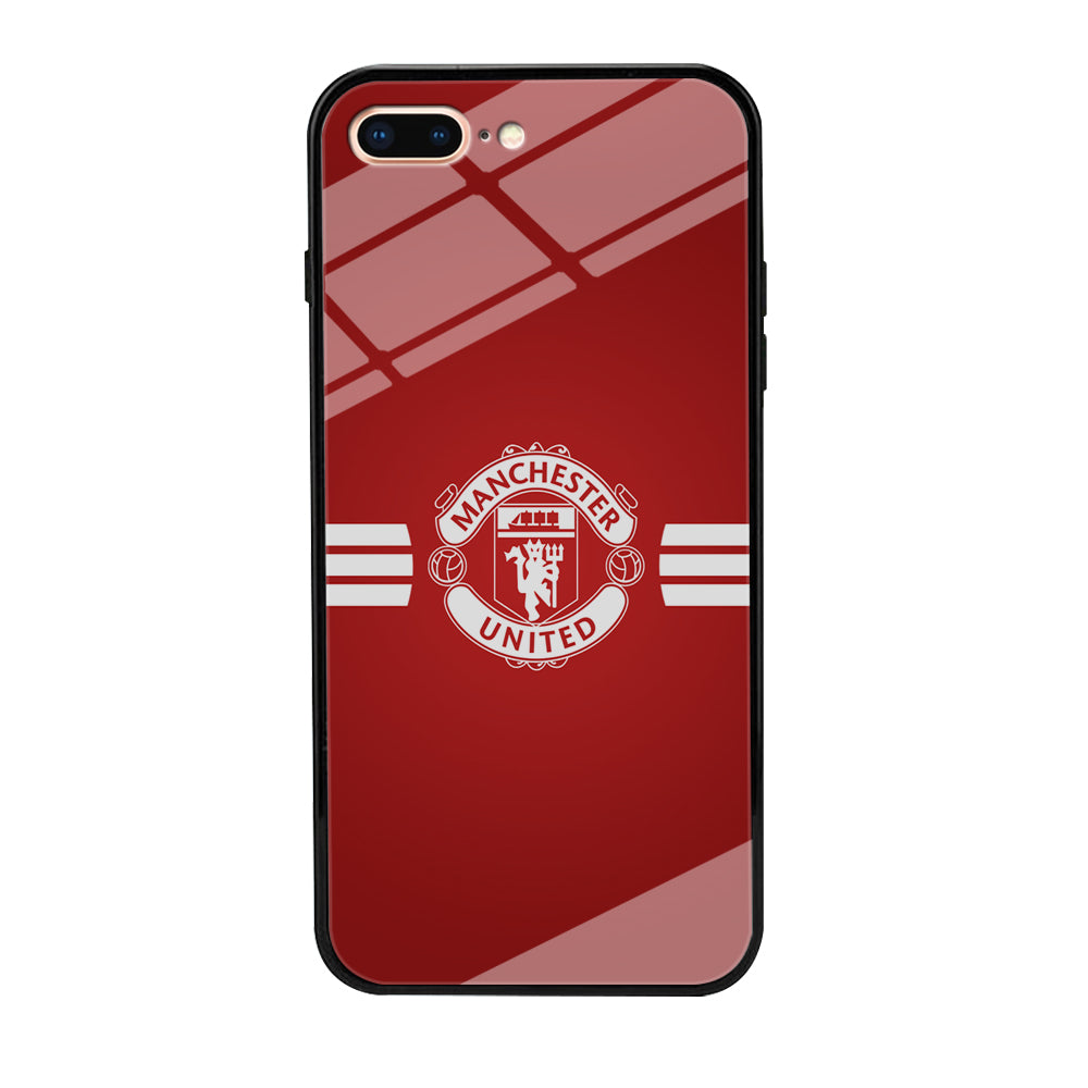 Manchester United White Center Line iPhone 8 Plus Case