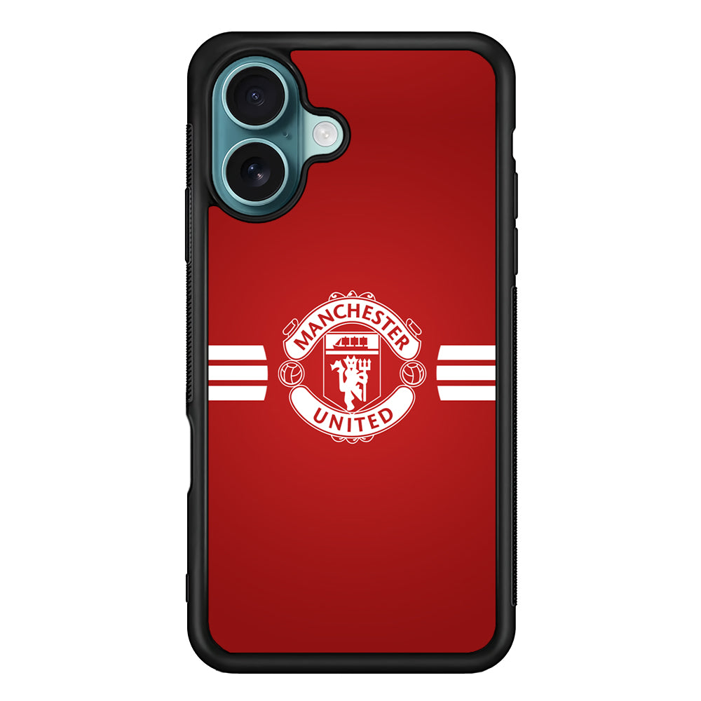 Manchester United White Center Line iPhone 17 Case