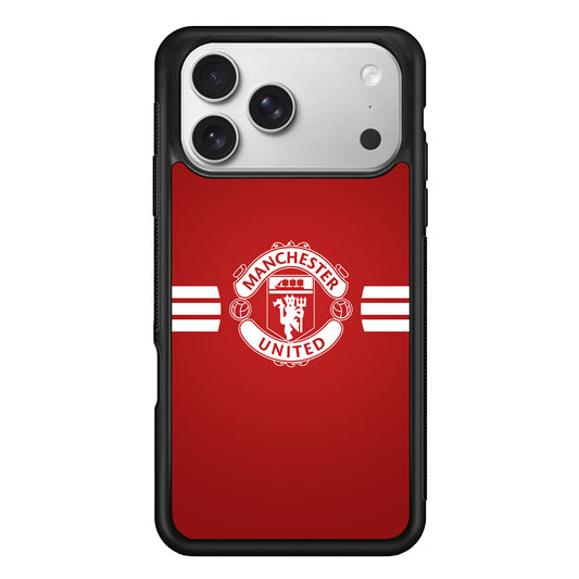 Manchester United White Center Line iPhone 17 Pro Case