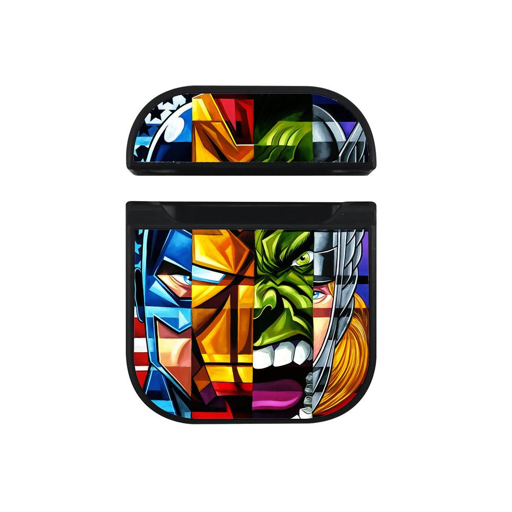 Marvel Avengers Pop Art Apple Airpods Case Black