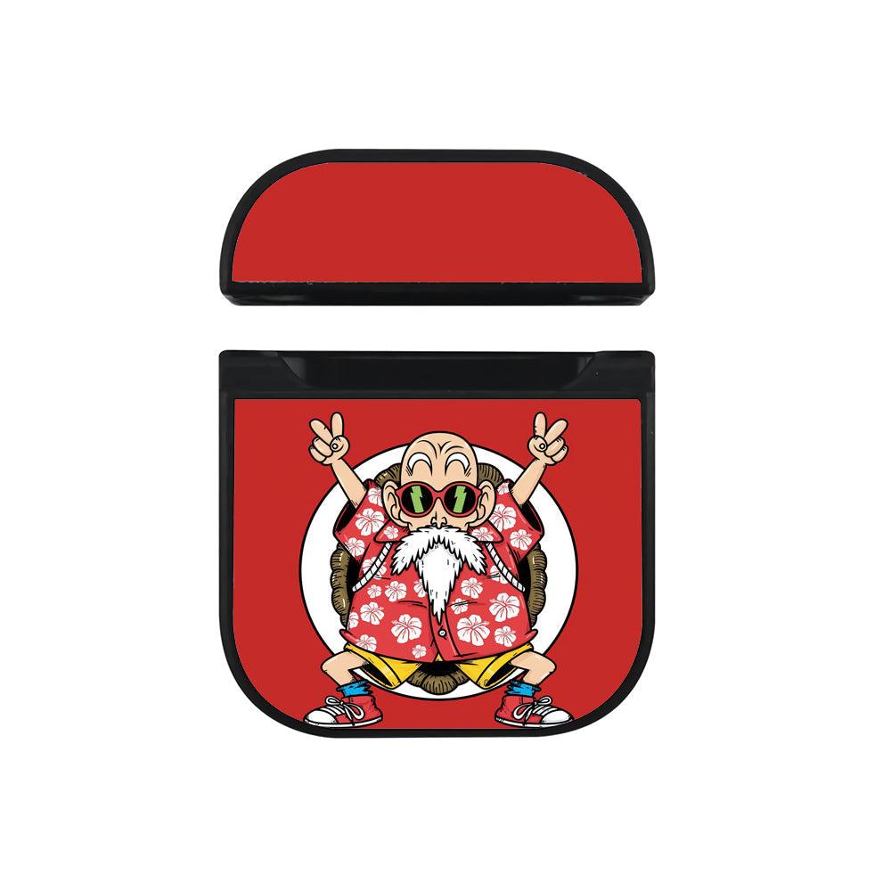 Master Roshi Dragon Ball Red Apple Airpods Case Black
