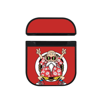 Master Roshi Dragon Ball Red Apple Airpods Case Black