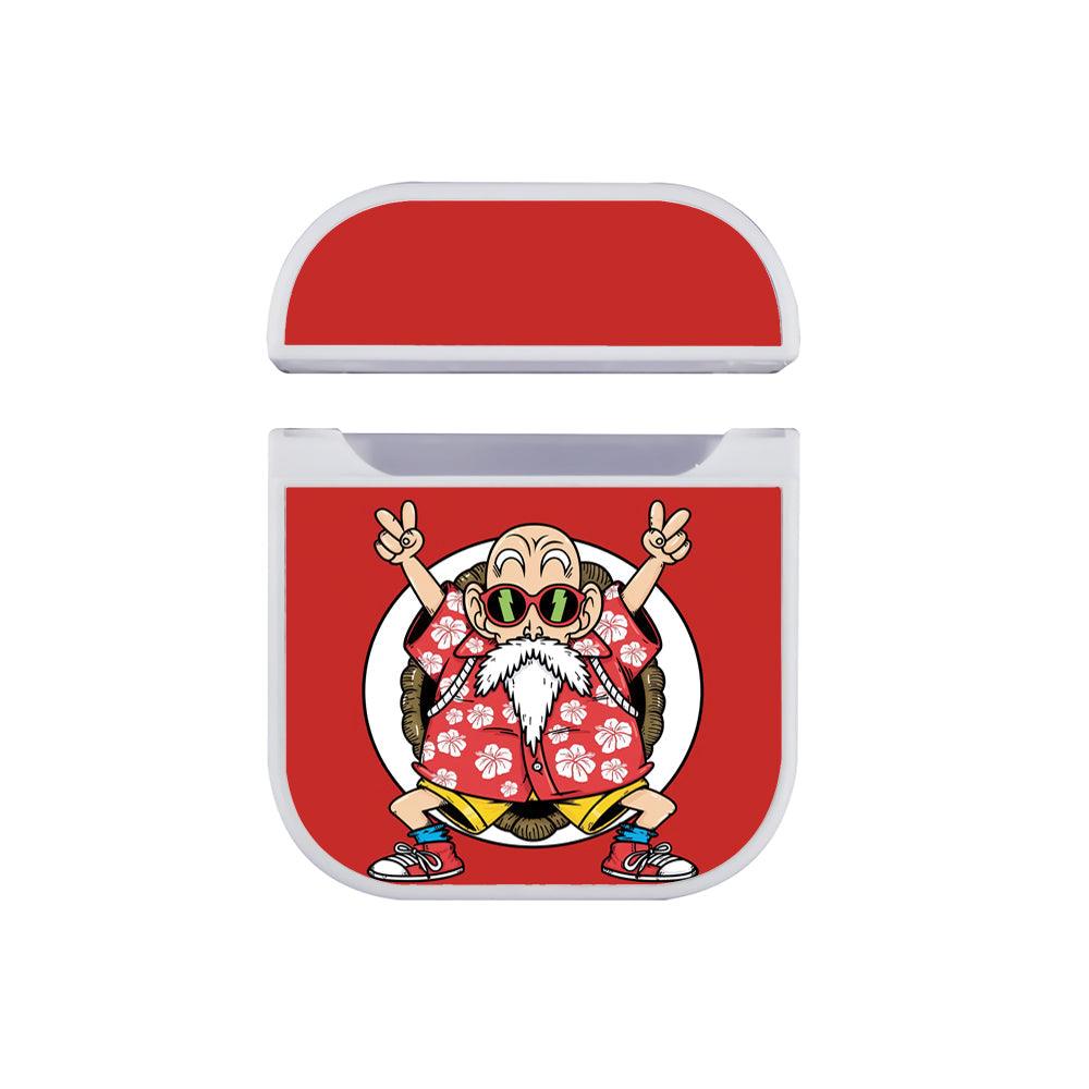 Master Roshi Dragon Ball Red Apple Airpods Case White