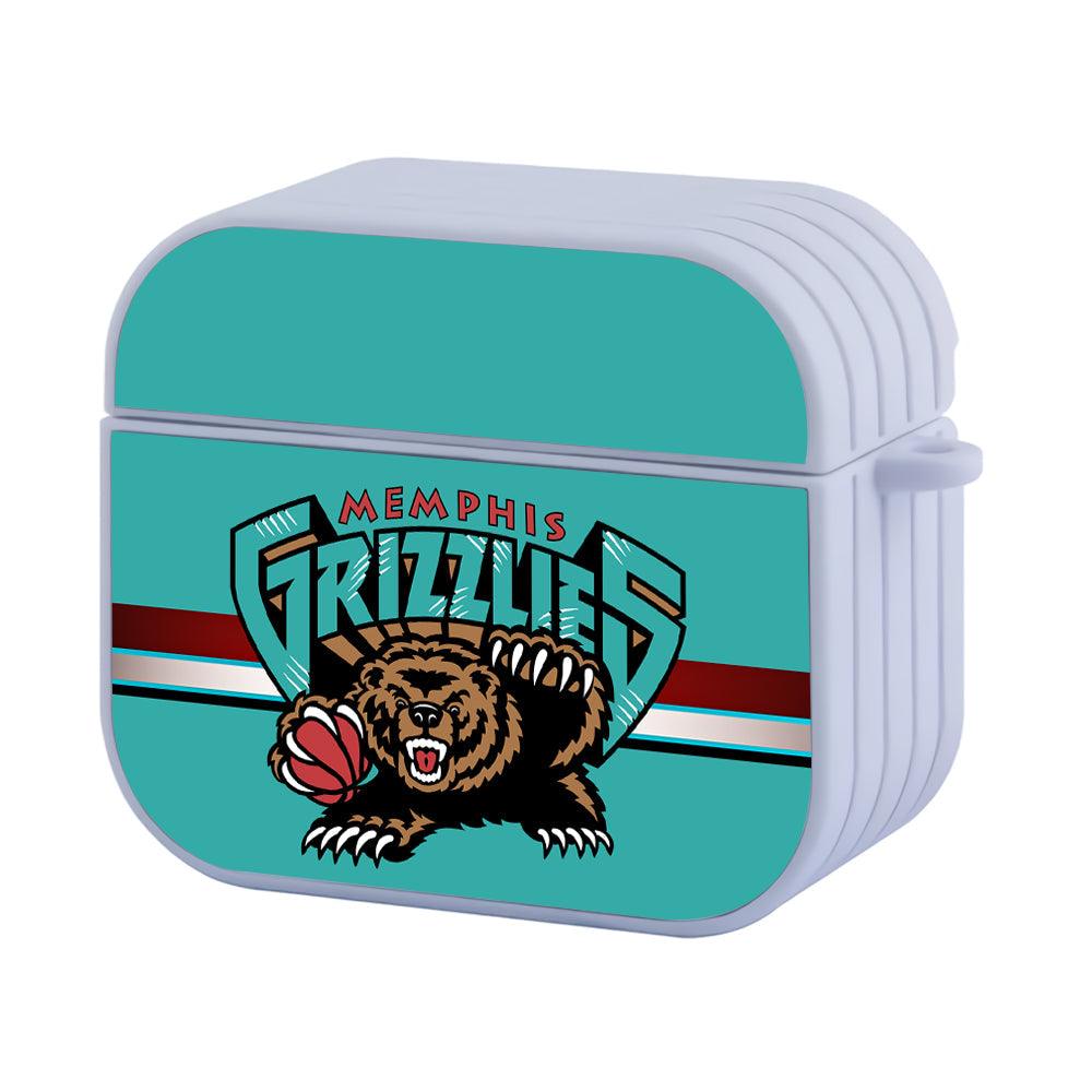 Memphis Grizzlies NBA Logo Over The Line Apple Airpods 4 Case White