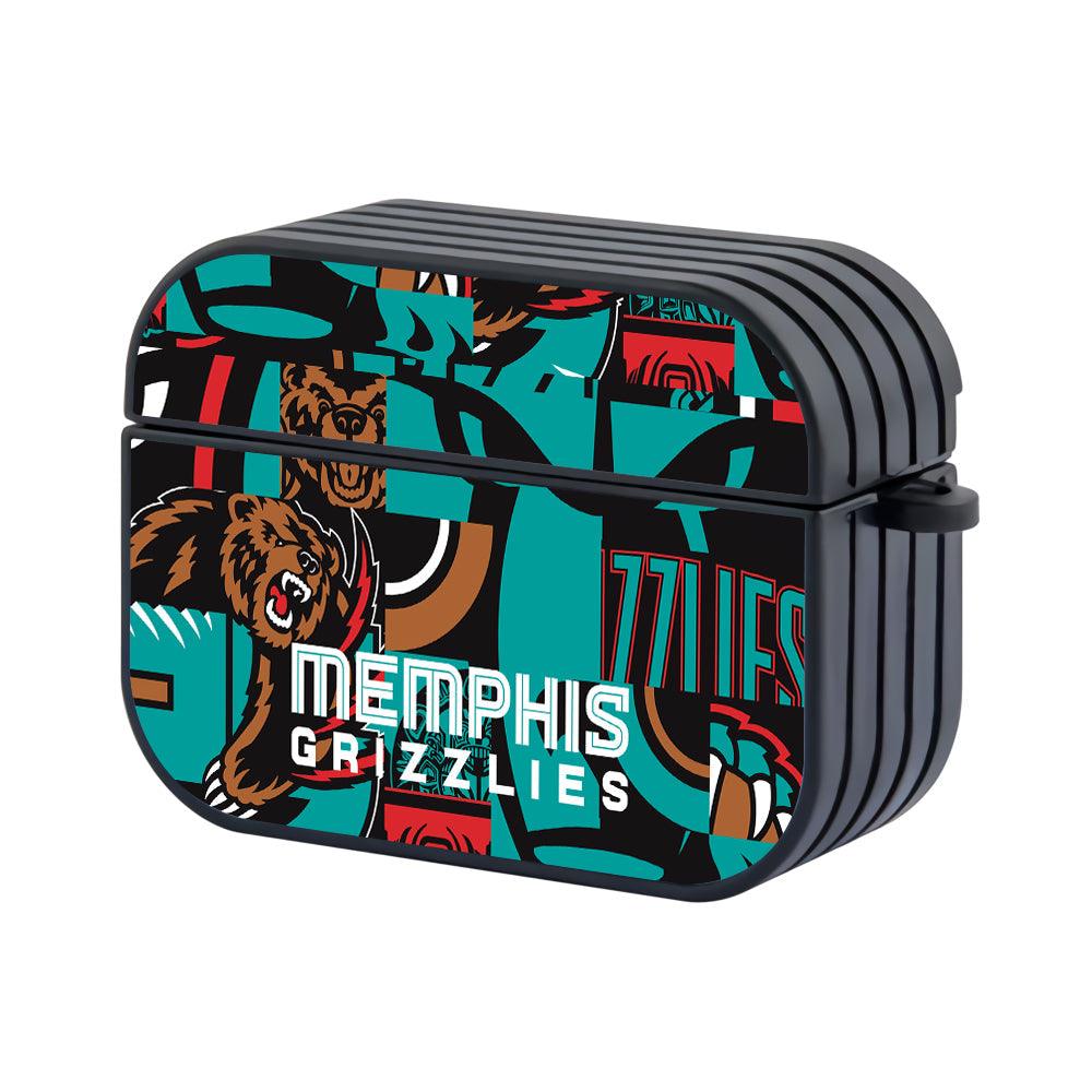 Memphis Grizzlies NBA The Bear Scream Art Mode Apple Airpods Pro Case Black