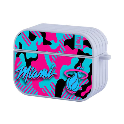 Miami Heat Camouflage of Energy Apple Airpods Pro Case White
