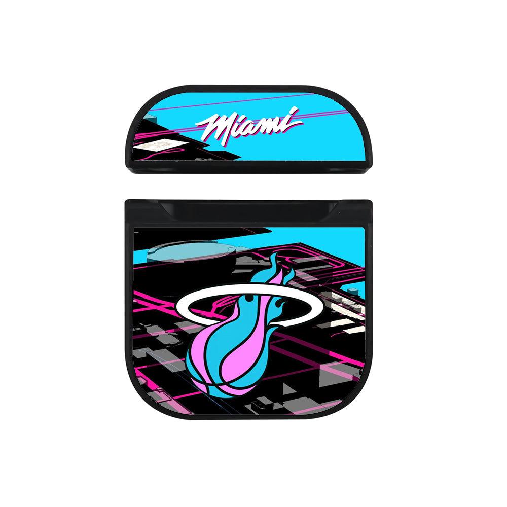Miami Heat NBA Storm Activated Apple Airpods Case Black