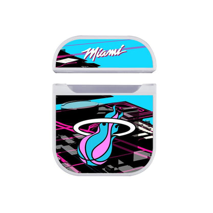 Miami Heat NBA Storm Activated Apple Airpods Case White