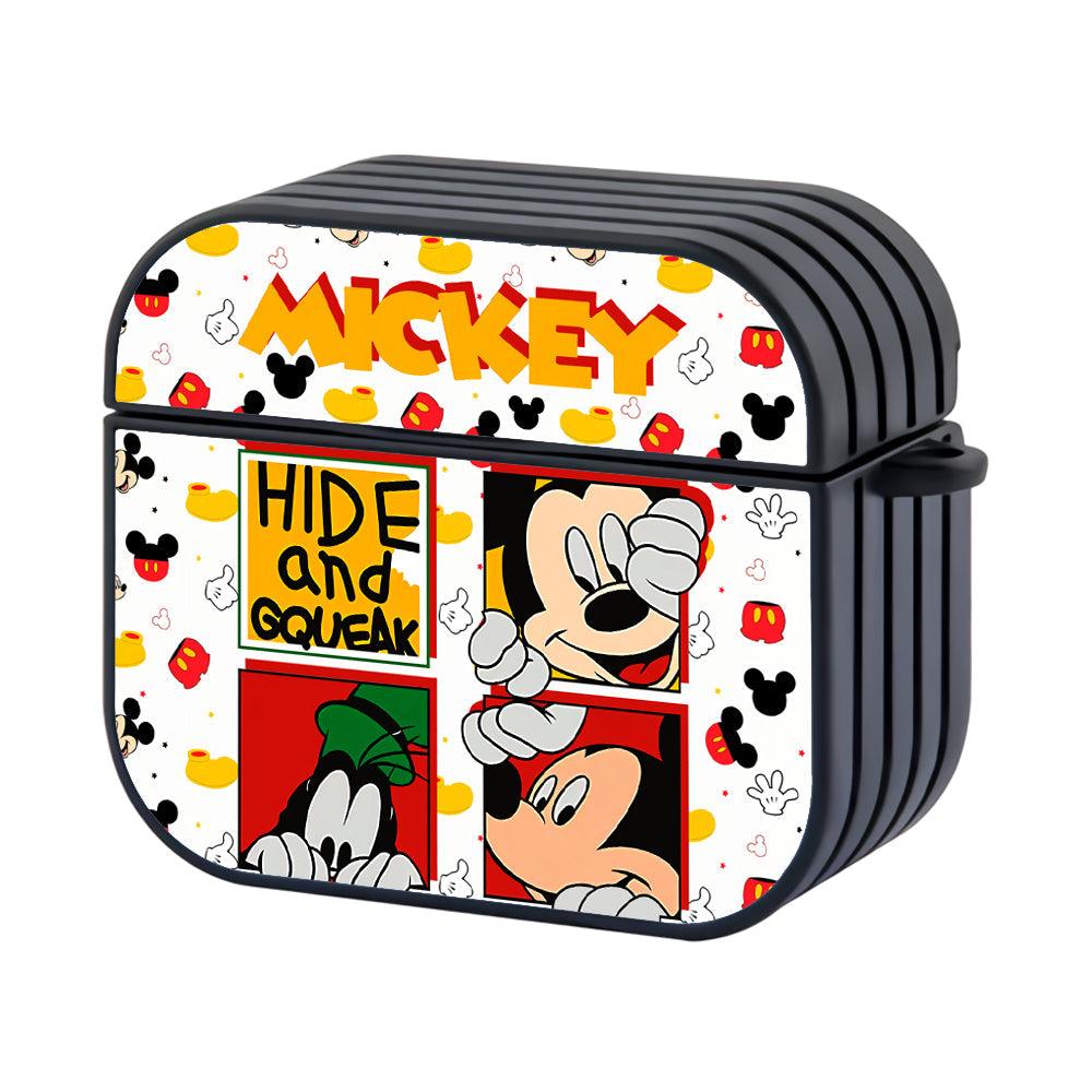 Mickey Framing The Hide and Squeak Apple Airpods 4 Case Black