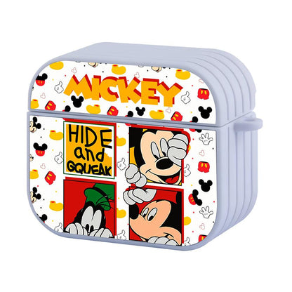 Mickey Framing The Hide and Squeak Apple Airpods 4 Case White