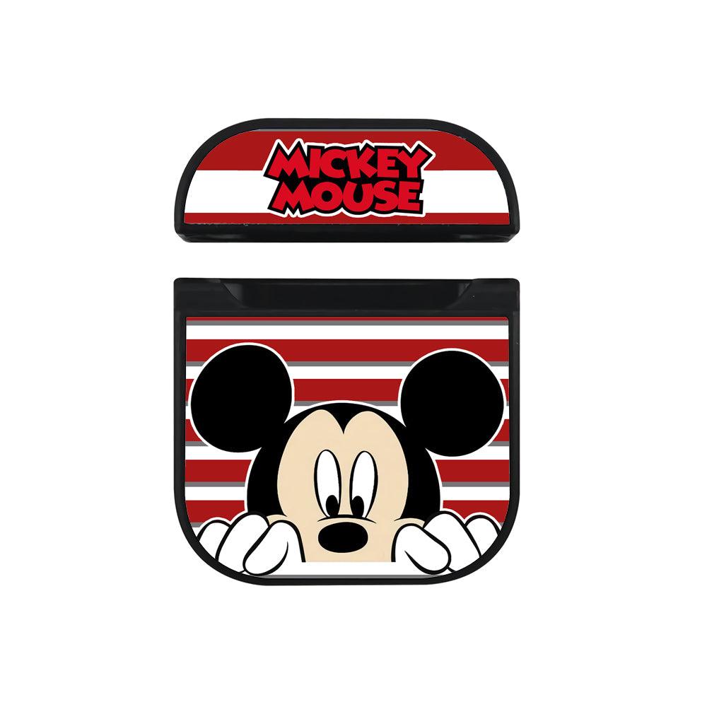 Mickey Mouse Checking Day Apple Airpods Case Black