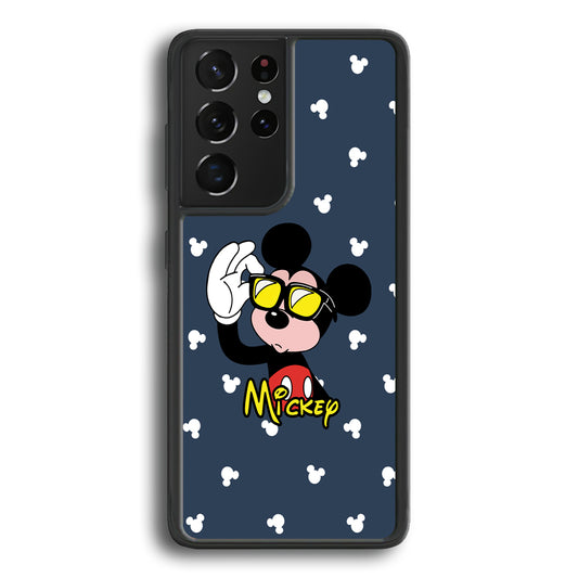 Mickey Mouse Cool with Glass Samsung Galaxy S21 Ultra Case