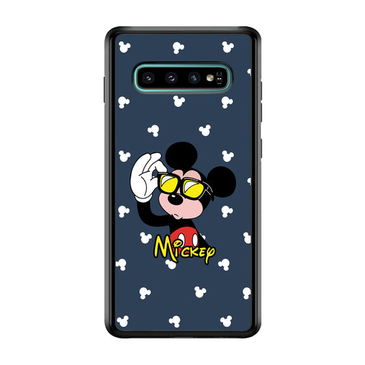 Mickey Mouse Cool with Glass Samsung Galaxy S10 Case