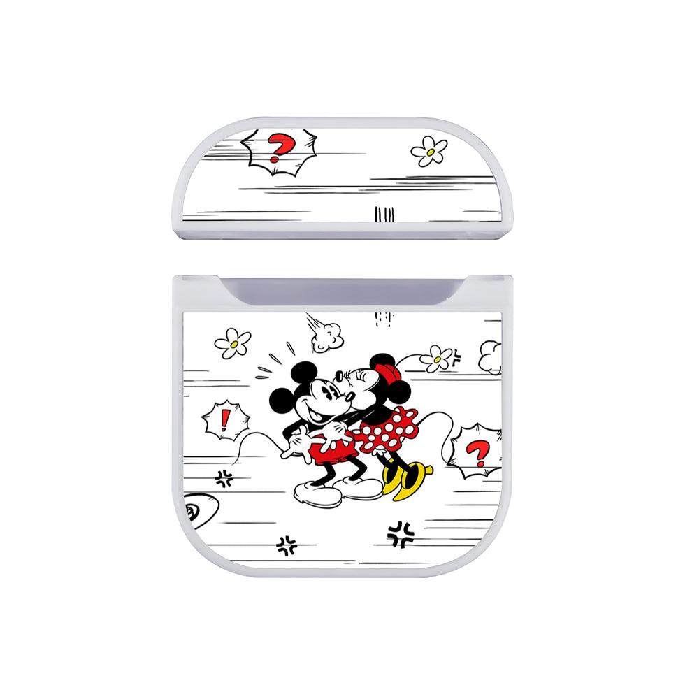 Mickey Mouse Couple in Love Apple Airpods Case White