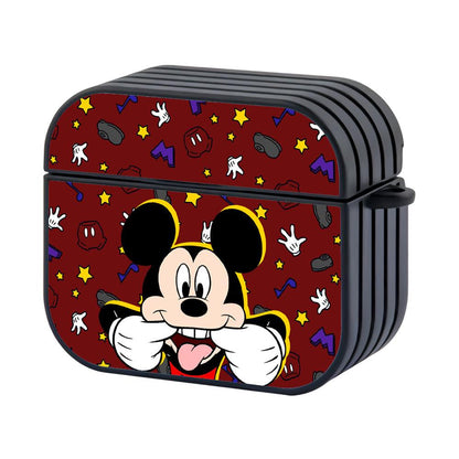 Mickey Mouse Not The Time To Be Serious Hard Work Apple Airpods 4 Case Black