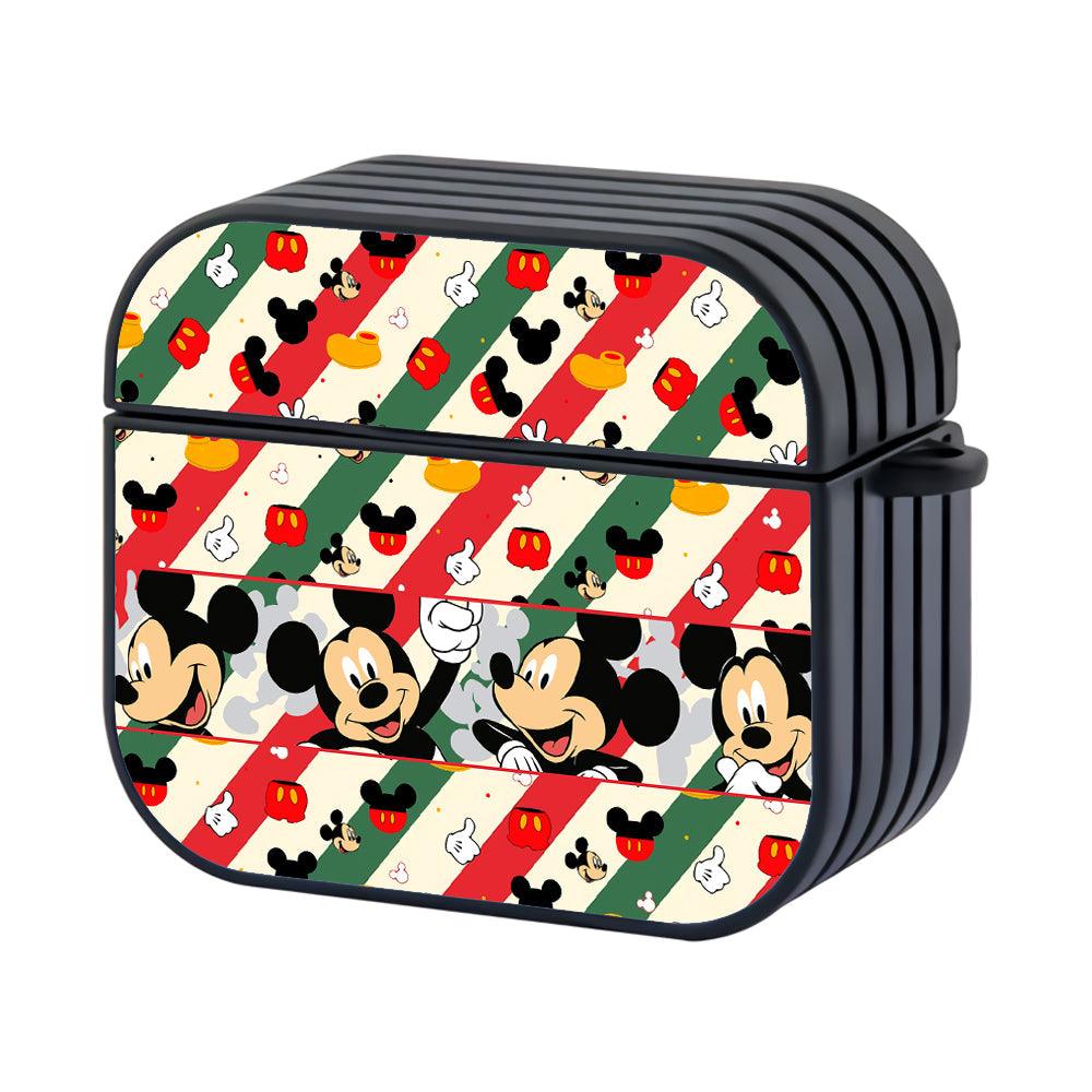 Mickey Mouse Patern on Poster Apple Airpods 4 Case Black
