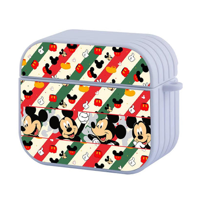 Mickey Mouse Patern on Poster Apple Airpods 4 Case White