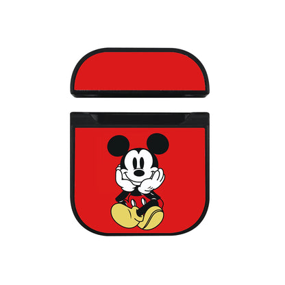 Mickey Mouse Smiling Apple Airpods Case Black