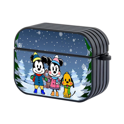 Mickey Mouse in Winter House Apple Airpods Pro Case Black