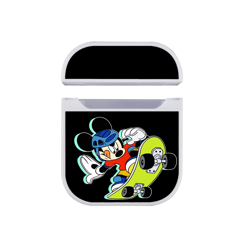 Mickey Skateboard Style Apple Airpods Case White