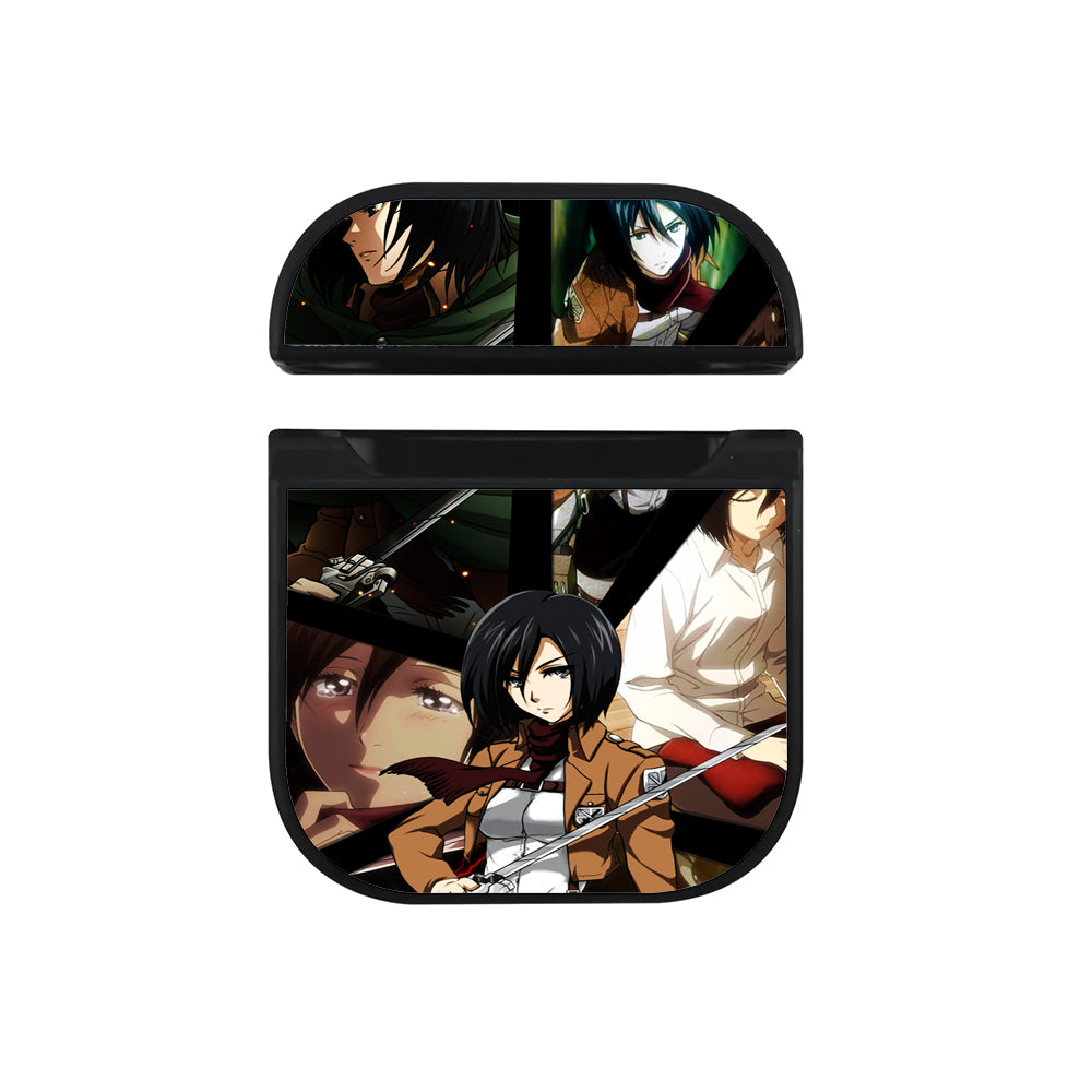 Mikasa Attack on Titan Apple Airpods Case Black
