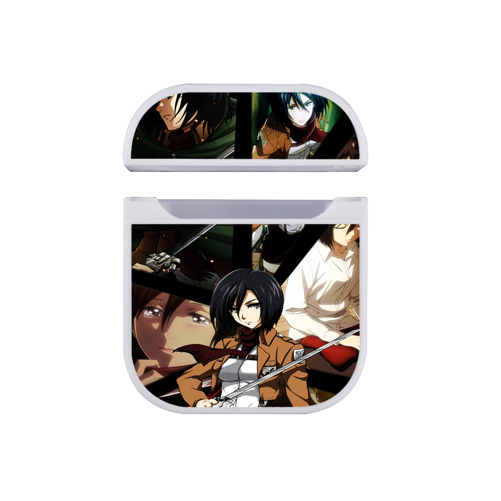 Mikasa Attack on Titan Apple Airpods Case White