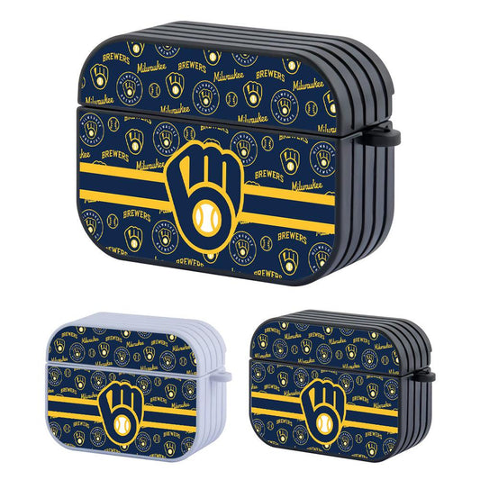 Milwaukee Brewers Blue Wall Patern Apple Airpods Pro Case