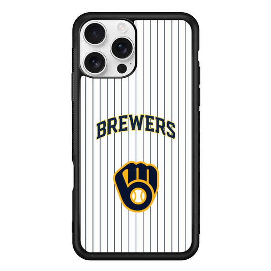 Milwaukee Brewers Shine of White iPhone 16 Pro Max Case