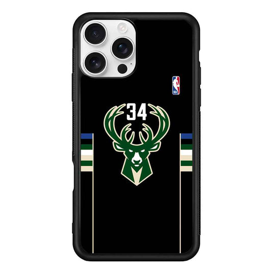 Milwaukee Bucks 34 Pride iPhone 16 Pro Max Case