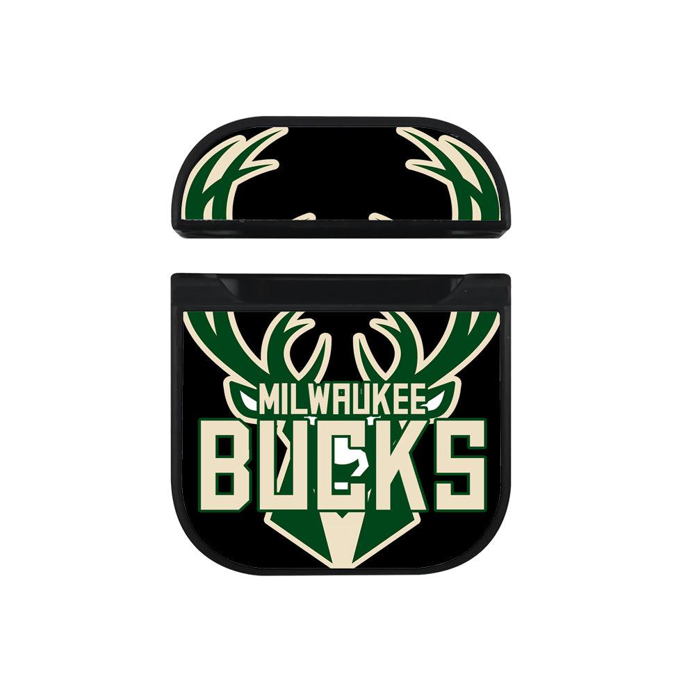 Milwaukee Bucks Bold Emblem Apple Airpods Case Black