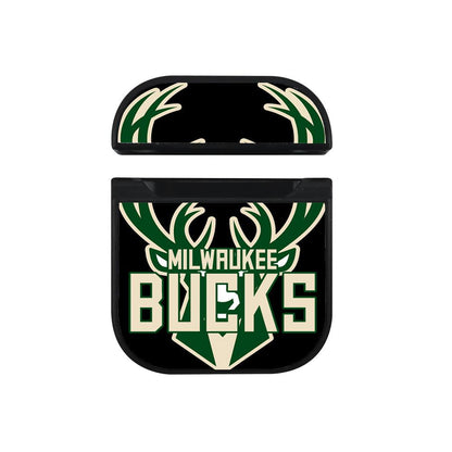 Milwaukee Bucks Bold Emblem Apple Airpods Case Black