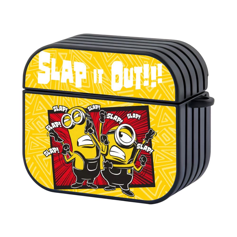 Minions Fight Between Two Men Apple Airpods 4 Case Black
