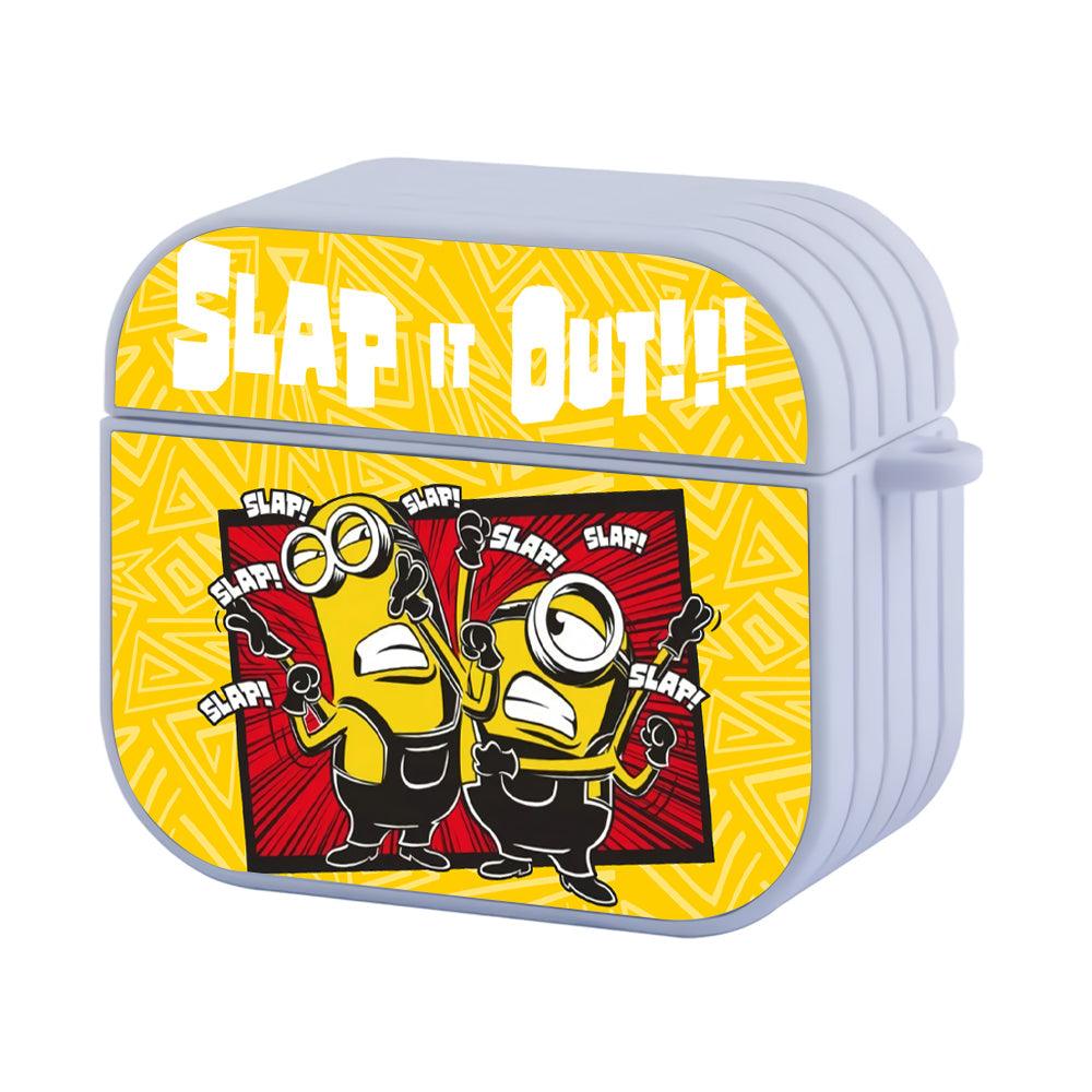 Minions Fight Between Two Men Apple Airpods 4 Case White