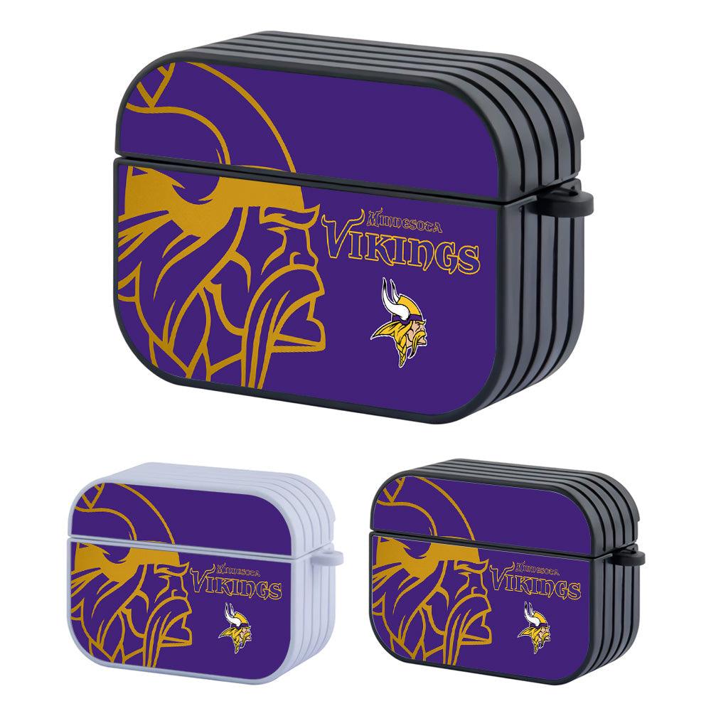 Minnesota Vikings NFL The Golden Line of SIlhouette Apple Airpods Pro Case