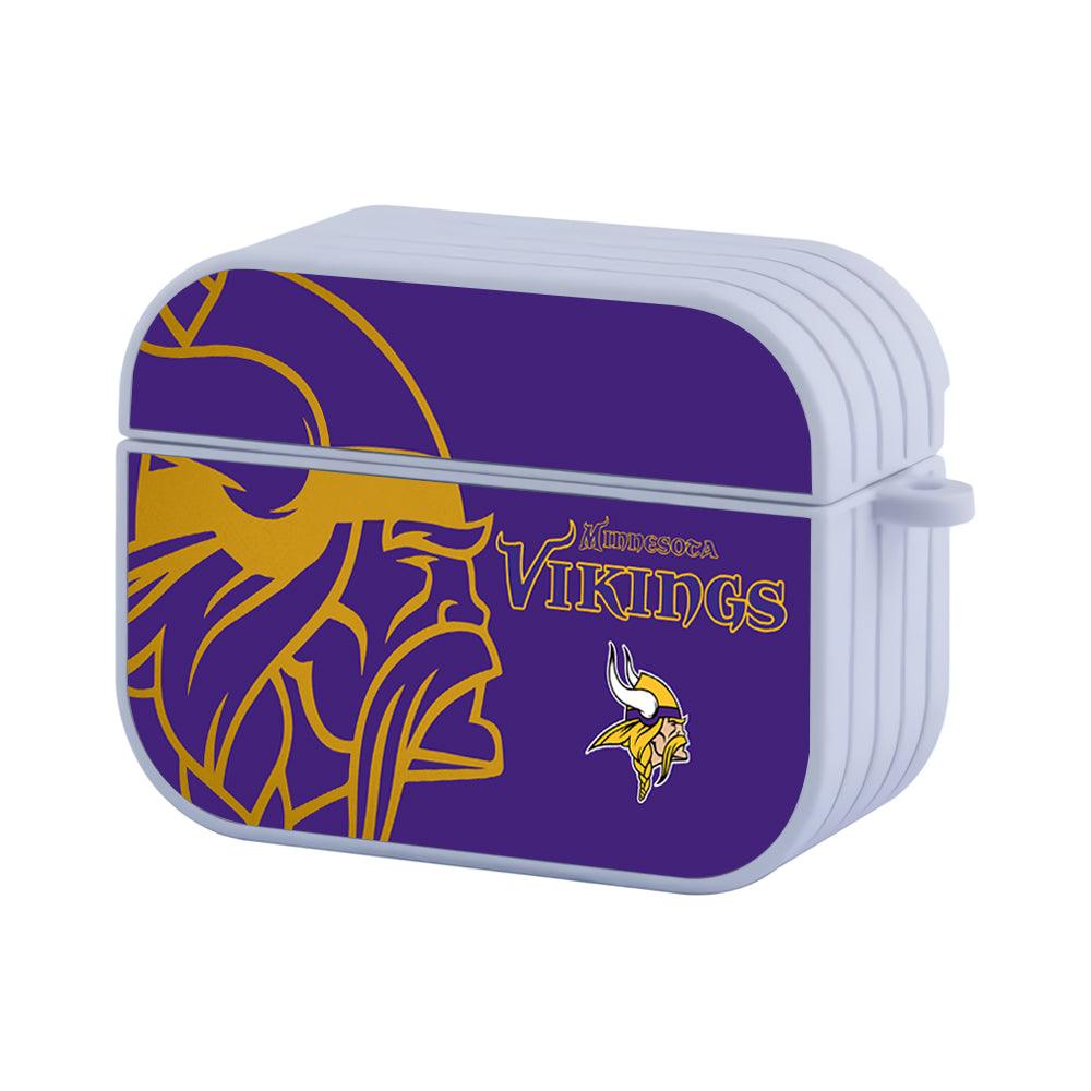 Minnesota Vikings NFL The Golden Line of SIlhouette Apple Airpods Pro Case White