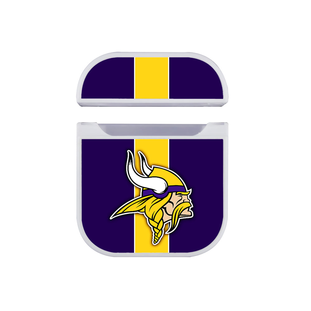 Minnesota Vikings Yellow Stripe Apple Airpods Case White