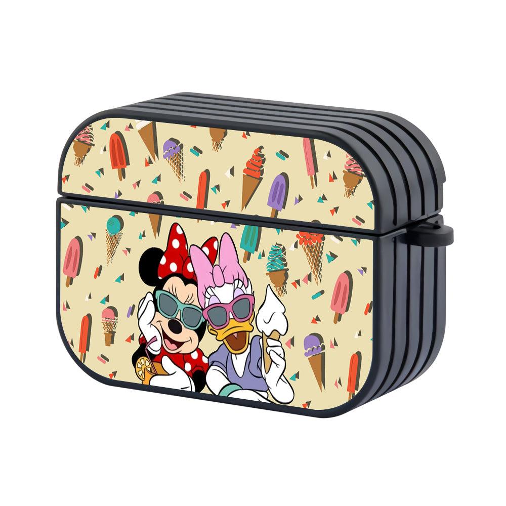 Minnie Mouse Ice Cream Lady Apple Airpods Pro Case Black