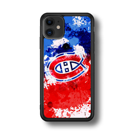 Montreal Canadiens Blue And Red Abstract iPhone 11 Case