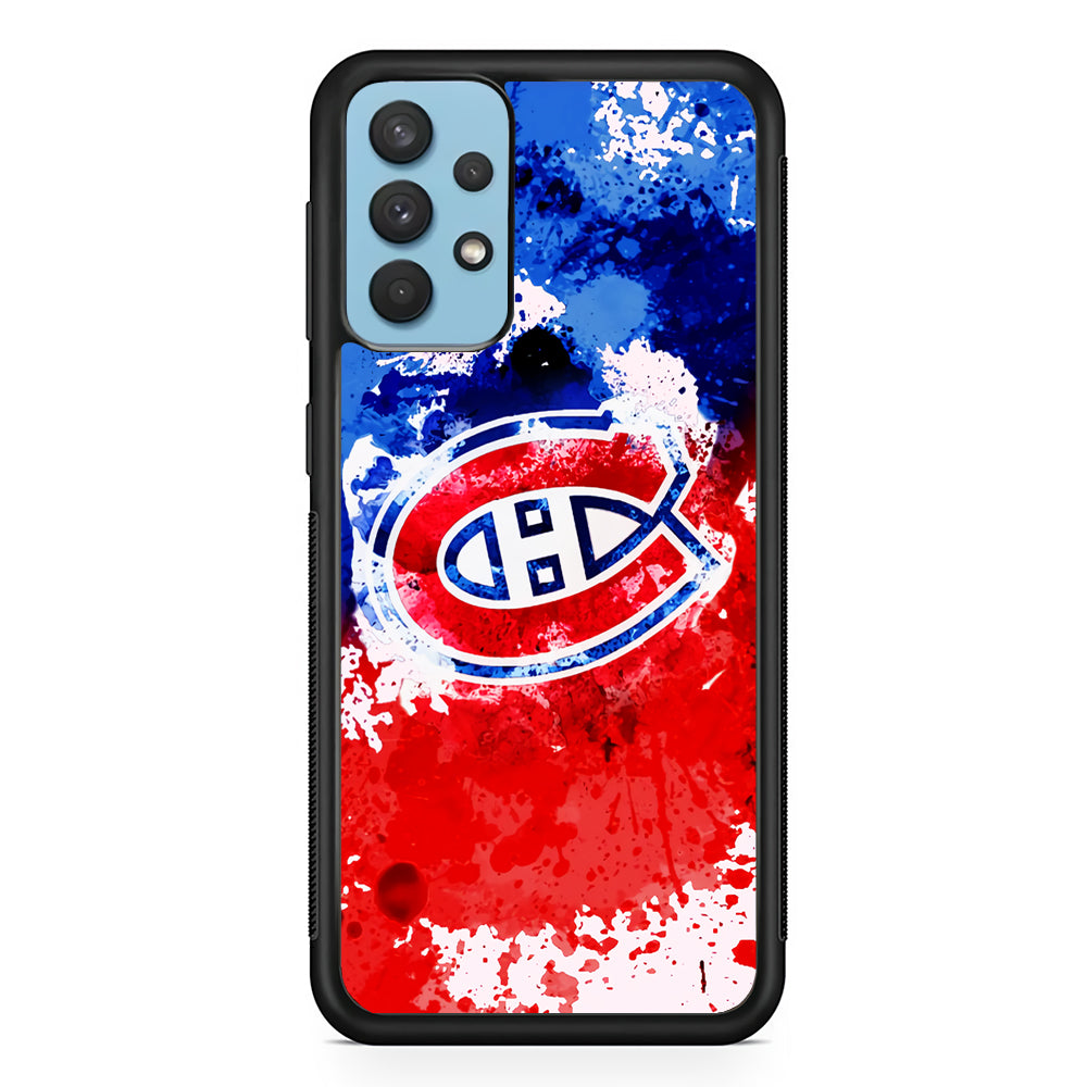 Montreal Canadiens Blue And Red Abstract Samsung Galaxy A32 Case