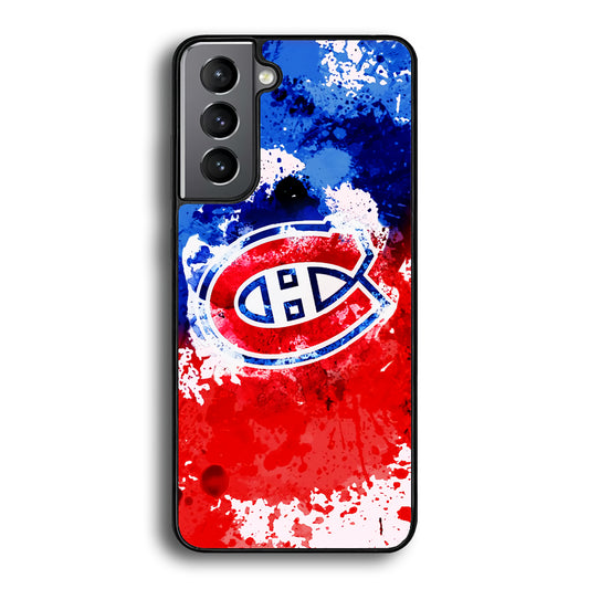 Montreal Canadiens Blue And Red Abstract Samsung Galaxy S21 Plus Case - Carneyforia