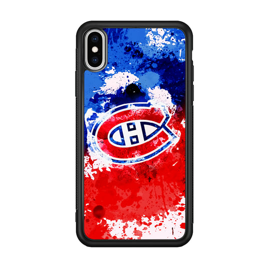 Montreal Canadiens Blue And Red Abstract iPhone XS MAX Case