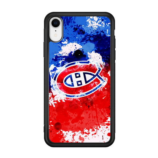Montreal Canadiens Blue And Red Abstract iPhone XR Case