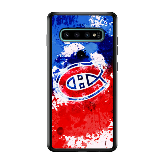 Montreal Canadiens Blue And Red Abstract Samsung Galaxy S10 Case