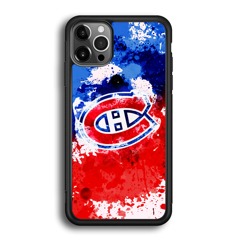 Montreal Canadiens Blue And Red Abstract iPhone 12 Pro Case