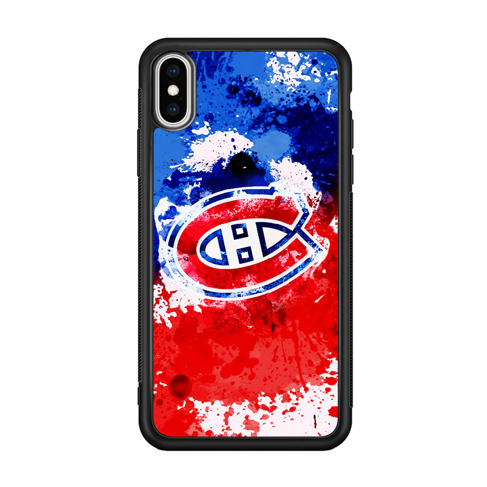 Montreal Canadiens Blue And Red Abstract iPhone XS Case